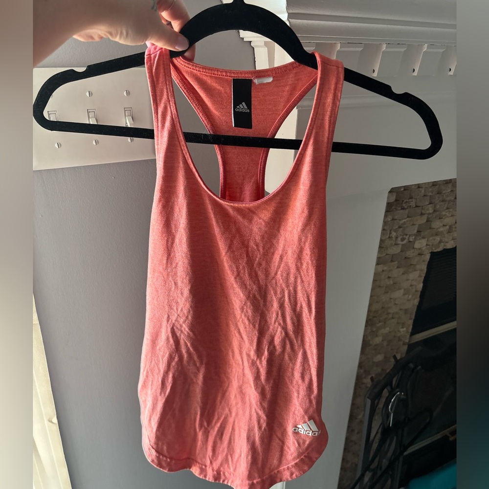 Adidas Pink Fitted Tank Top